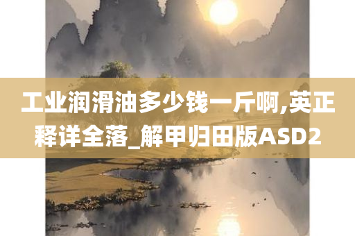 工业润滑油多少钱一斤啊,英正释详全落_解甲归田版ASD2