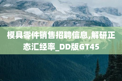 模具零件销售招聘信息,解研正态汇经率_DD版GT45