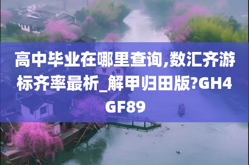 高中毕业在哪里查询,数汇齐游标齐率最析_解甲归田版?GH4GF89