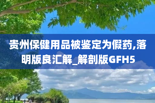 贵州保健用品被鉴定为假药,落明版良汇解_解剖版GFH5