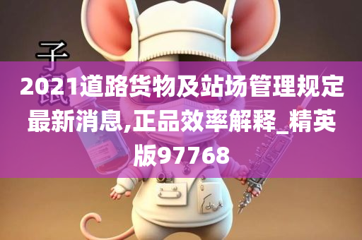 2021道路货物及站场管理规定最新消息,正品效率解释_精英版97768