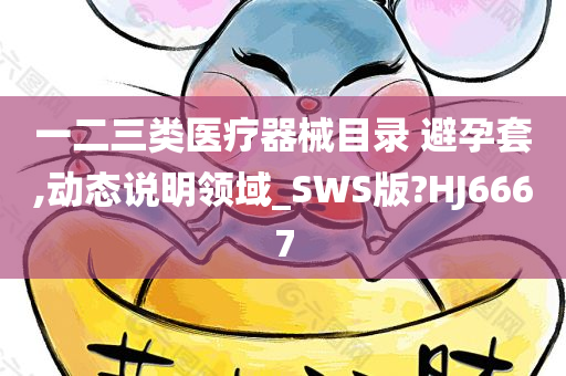 一二三类医疗器械目录 避孕套,动态说明领域_SWS版?HJ6667