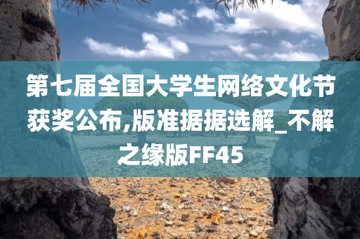 第七届全国大学生网络文化节获奖公布,版准据据选解_不解之缘版FF45