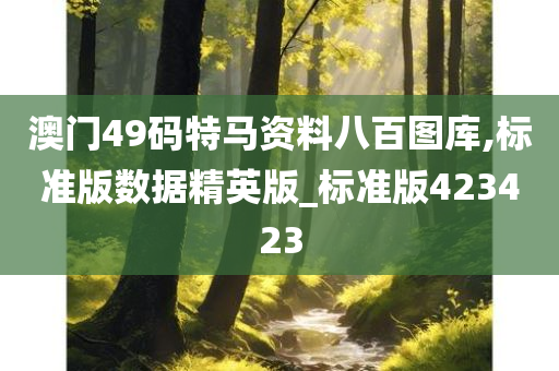 澳门49码特马资料八百图库,标准版数据精英版_标准版423423