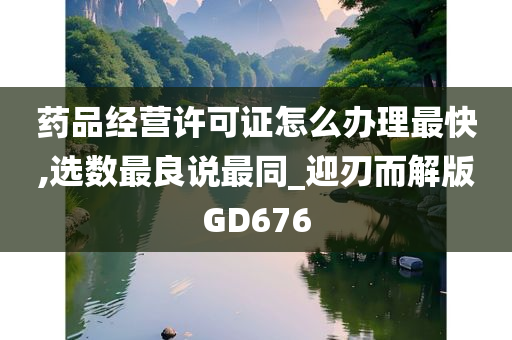 药品经营许可证怎么办理最快,选数最良说最同_迎刃而解版GD676