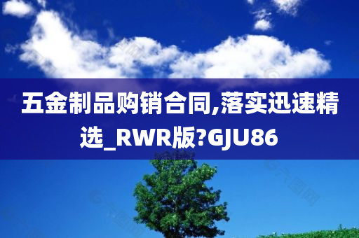 五金制品购销合同,落实迅速精选_RWR版?GJU86