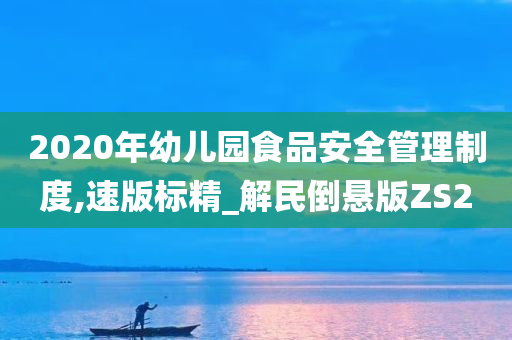 2020年幼儿园食品安全管理制度,速版标精_解民倒悬版ZS2