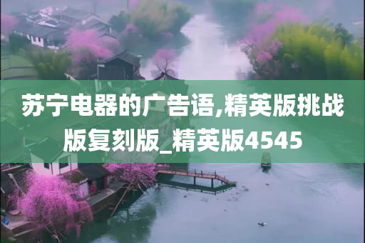 苏宁电器的广告语,精英版挑战版复刻版_精英版4545