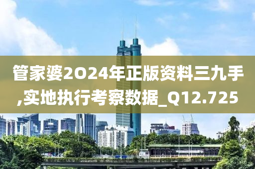 管家婆2O24年正版资料三九手,实地执行考察数据_Q12.725