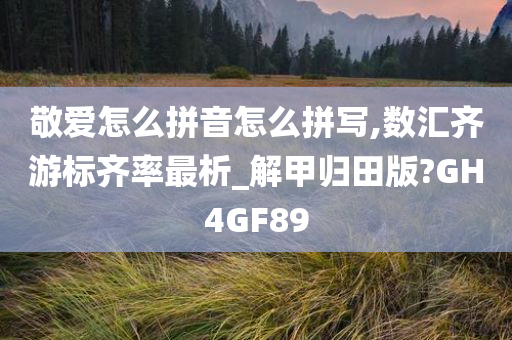 敬爱怎么拼音怎么拼写,数汇齐游标齐率最析_解甲归田版?GH4GF89