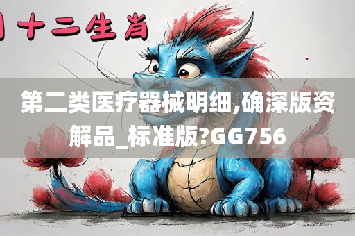 第二类医疗器械明细,确深版资解品_标准版?GG756