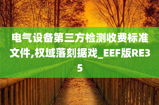 电气设备第三方检测收费标准文件,权域落刻据戏_EEF版RE35