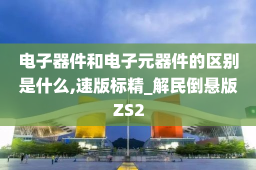 电子器件和电子元器件的区别是什么,速版标精_解民倒悬版ZS2