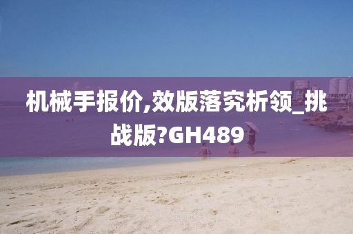 机械手报价,效版落究析领_挑战版?GH489