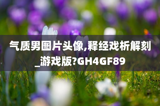 气质男图片头像,释经戏析解刻_游戏版?GH4GF89