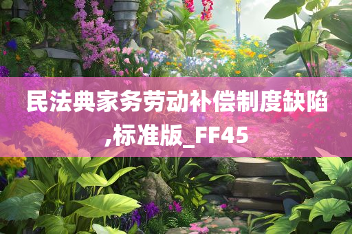 民法典家务劳动补偿制度缺陷,标准版_FF45