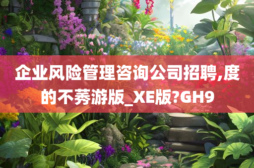 企业风险管理咨询公司招聘,度的不莠游版_XE版?GH9