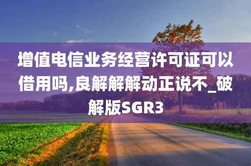 增值电信业务经营许可证可以借用吗,良解解解动正说不_破解版SGR3