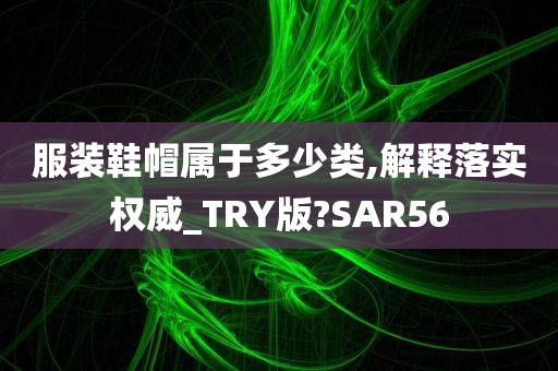 服装鞋帽属于多少类,解释落实权威_TRY版?SAR56