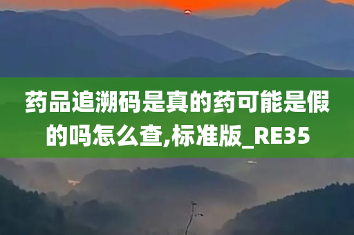 药品追溯码是真的药可能是假的吗怎么查,标准版_RE35