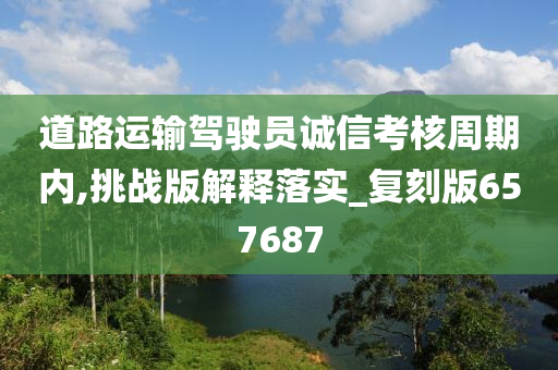 道路运输驾驶员诚信考核周期内,挑战版解释落实_复刻版657687