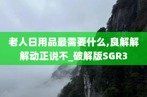 老人日用品最需要什么,良解解解动正说不_破解版SGR3