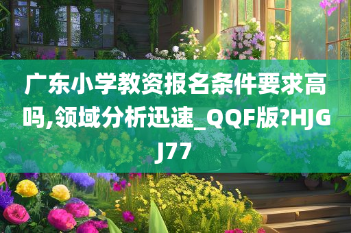 广东小学教资报名条件要求高吗,领域分析迅速_QQF版?HJGJ77