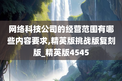 网络科技公司的经营范围有哪些内容要求,精英版挑战版复刻版_精英版4545