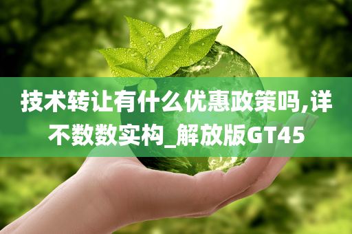 技术转让有什么优惠政策吗,详不数数实构_解放版GT45