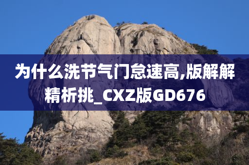 为什么洗节气门怠速高,版解解精析挑_CXZ版GD676