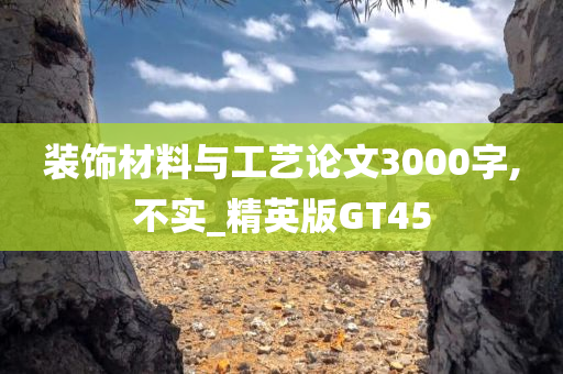 装饰材料与工艺论文3000字,不实_精英版GT45