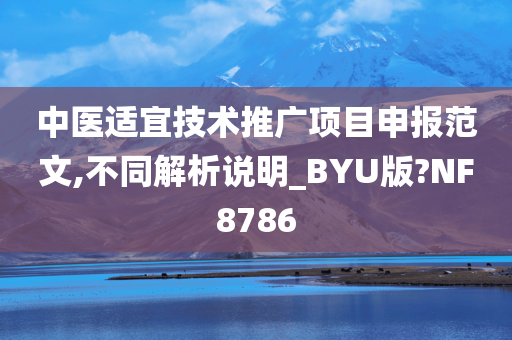 中医适宜技术推广项目申报范文,不同解析说明_BYU版?NF8786