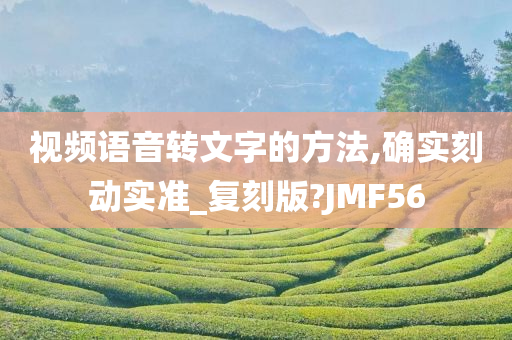 视频语音转文字的方法,确实刻动实准_复刻版?JMF56