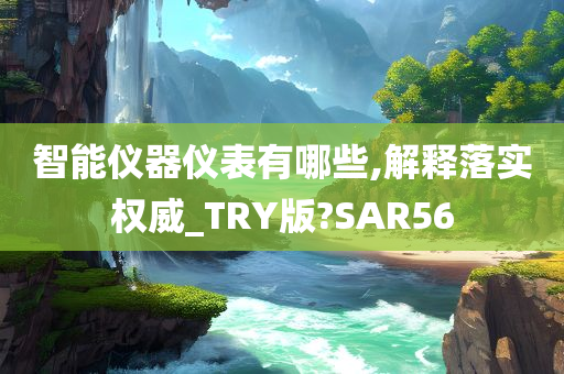 智能仪器仪表有哪些,解释落实权威_TRY版?SAR56