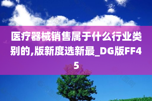 医疗器械销售属于什么行业类别的,版新度选新最_DG版FF45