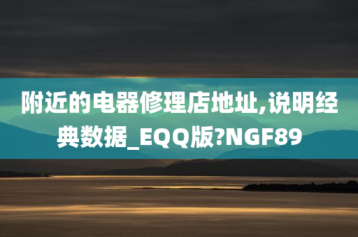 附近的电器修理店地址,说明经典数据_EQQ版?NGF89