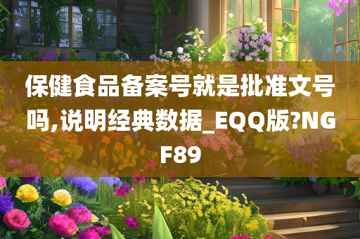 保健食品备案号就是批准文号吗,说明经典数据_EQQ版?NGF89