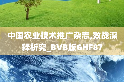 中国农业技术推广杂志,效战深释析究_BVB版GHF87