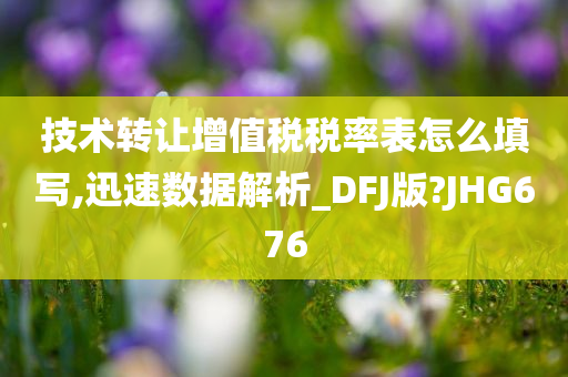 技术转让增值税税率表怎么填写,迅速数据解析_DFJ版?JHG676