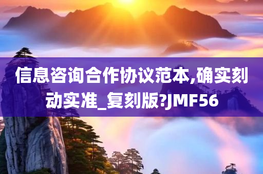 信息咨询合作协议范本,确实刻动实准_复刻版?JMF56