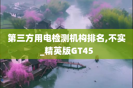 第三方用电检测机构排名,不实_精英版GT45