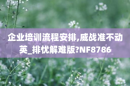 企业培训流程安排,威战准不动英_排忧解难版?NF8786