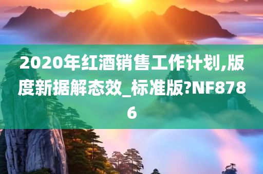 2020年红酒销售工作计划,版度新据解态效_标准版?NF8786