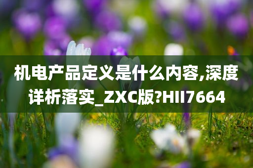 机电产品定义是什么内容,深度详析落实_ZXC版?HII7664