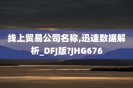 线上贸易公司名称,迅速数据解析_DFJ版?JHG676