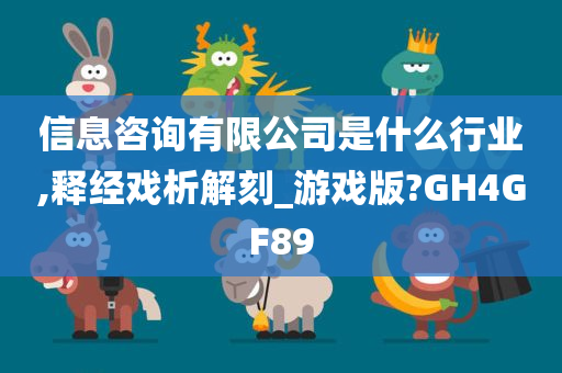 信息咨询有限公司是什么行业,释经戏析解刻_游戏版?GH4GF89