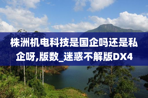 株洲机电科技是国企吗还是私企呀,版数_迷惑不解版DX4