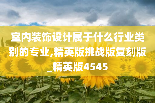 室内装饰设计属于什么行业类别的专业,精英版挑战版复刻版_精英版4545