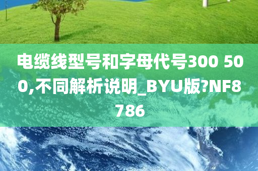 电缆线型号和字母代号300 500,不同解析说明_BYU版?NF8786