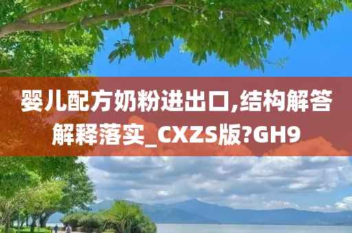 婴儿配方奶粉进出口,结构解答解释落实_CXZS版?GH9